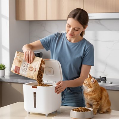 Boite à croquettes pour Chat à grande capacité 