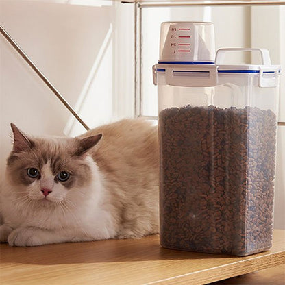 Boite à croquettes pour chat transparent 