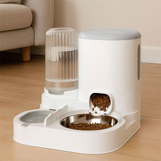 Distributeur croquettes chat​ automatique Fontaine intégrée