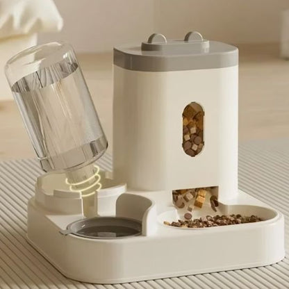 Distributeur eau et croquettes pour chat avec réservoir d'eau amovible