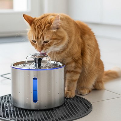 Fontaine à eau Chat résistant à la corrosion