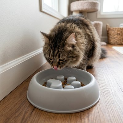 Gamelle anti-glouton Chat à déglutition lente