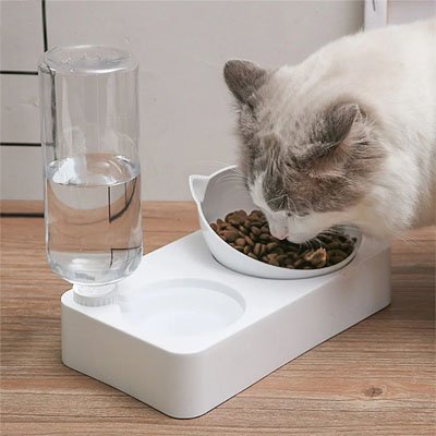 Gamelle Automatique Chat pour eau et nourriture