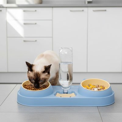 gamelle automatique pour chat 3 en 1