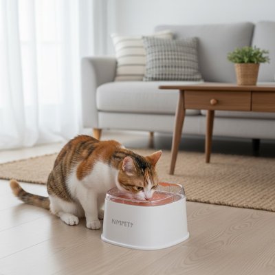 Gamelle eau Chat blanc