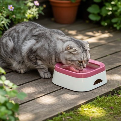 Gamelle eau Chat pour un usage à l'extérieur