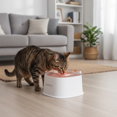 Gamelle eau Chat Rebord anti-éclaboussures