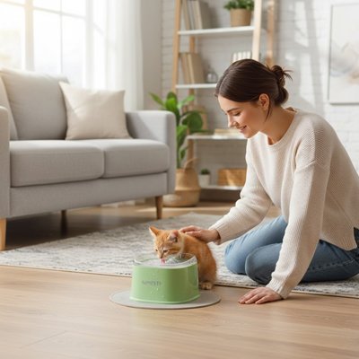 Gamelle eau Chat Réduit les besoins de remplissage fréquents