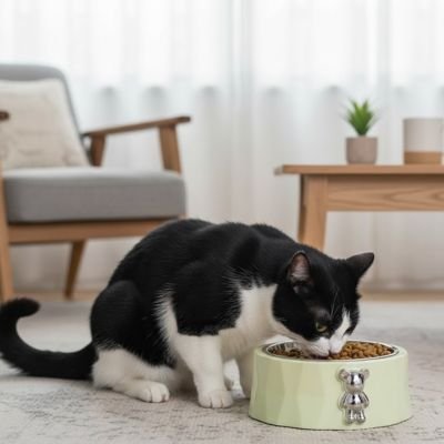 Gamelle pour chat facile à nettoyer au quotidien