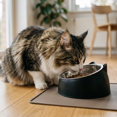 Gamelle pour Chat inclinée facilite les repas