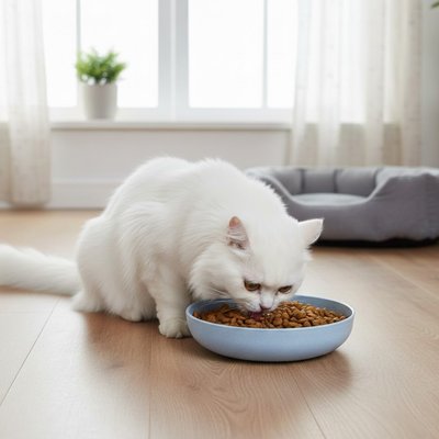 Gamelles chat bleu poudre