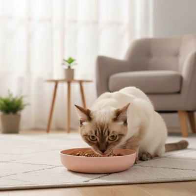 Gamelles chat rose pastel