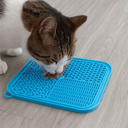 Tapis de lechage chat bleu pastel