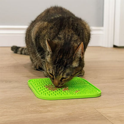 Tapis de lechage chat vert pastel